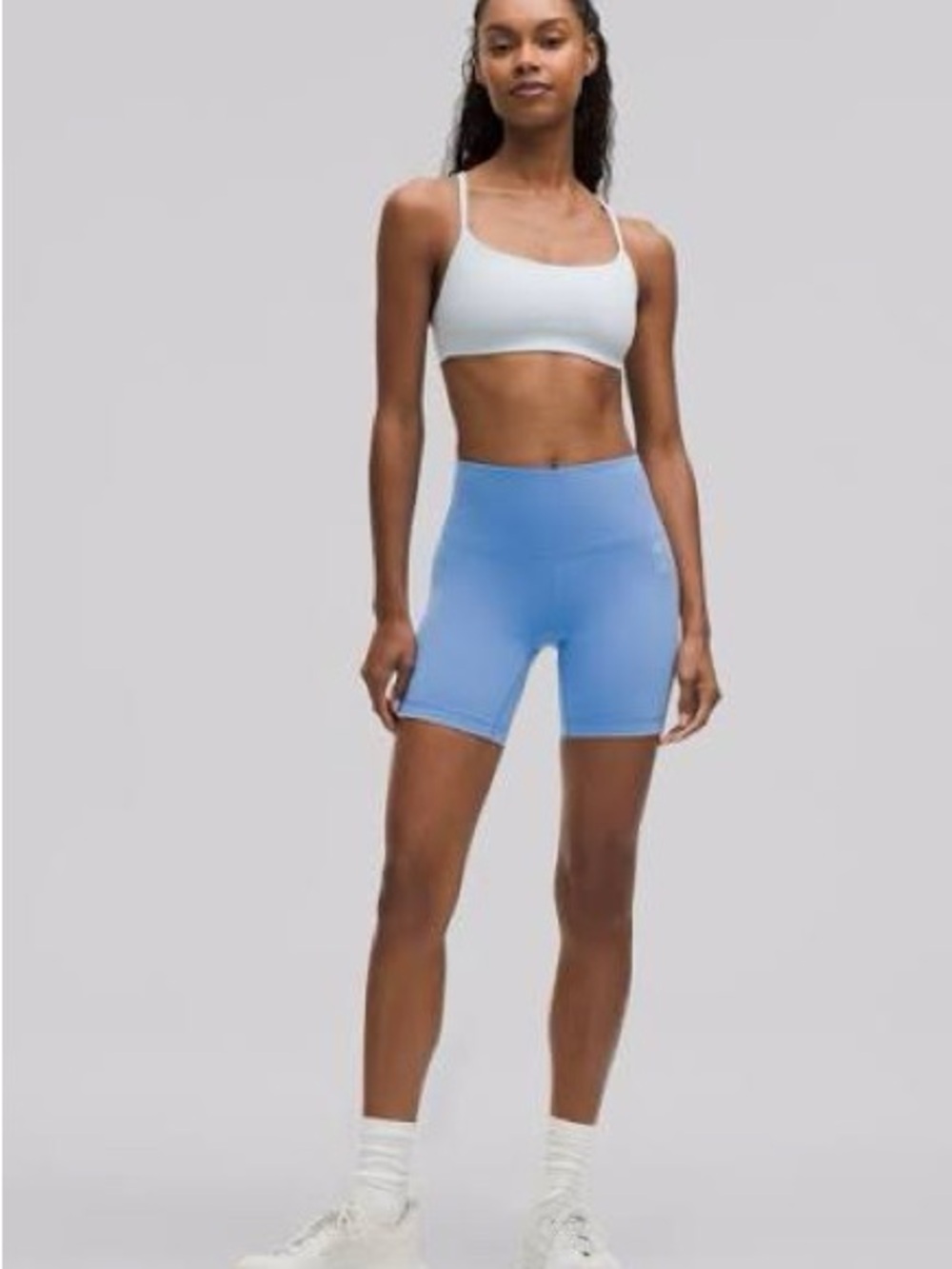 Wunder Under Lululemon High-Rise Light Blue Shorts